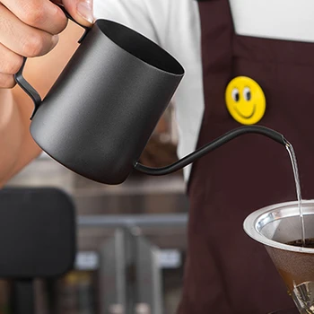 350ML Nerūdijančio Plieno, Ilgai Burnoje Kavos Puodelio Espresso Kavos Percolato kavinukas Yra Naudojamas Užvirinti Latte Kavos Indai Ženklas 1pcs