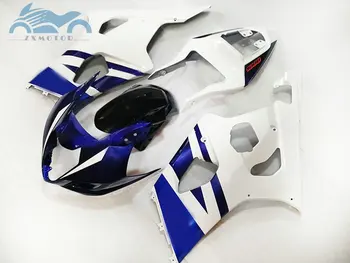 ABS plastiko Lauktuvės rinkiniai Suzuki K3 K4 GSXR1000 03 04 motociklų lenktynių visą purvasargiai rinkinys GSXR 1000 2003 2004 balta mėlyna AT55