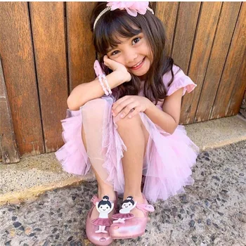 2020 Naujas Mini Melissa Vaikams Želė Batų Mados Pircess vasaros Baleto sandalai Vaikas mergina Becah Saldainiai batai MN030