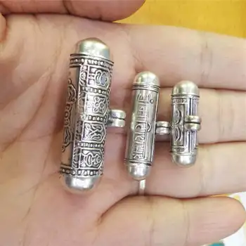 T9040 Tibeto Maldos Lauke Pakabukai Mielas Mini Cilindrų Amuletai Lockets OM Budos Akis Dorje GAU 925 Sidabras