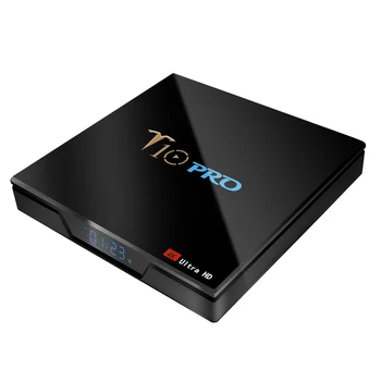 T10 Pro TV Box Amlogic S905X2 2.4 G + 5G 4GB 64GB 32G USB3.0 4K VP9 Smart Tv BoxS PK H96 X96 WiFi BT4.1 Android 8.1
