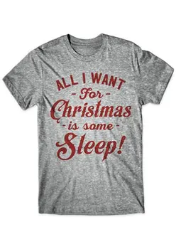 Viskas, ką aš Noriu Kalėdų, Kai Miego O-Kaklo Marškinėliai moterims mados juokinga medvilnės marškinėliai grunge estetinės tees šūkis topai marškinėliai