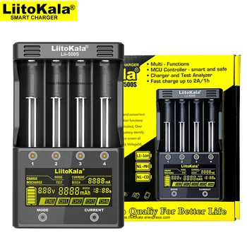 Liitokala lii-500S LCD touch baterijos kroviklis, baterija 18650 26650 21700 18500 3,7 V ličio baterijos NiMH baterijos