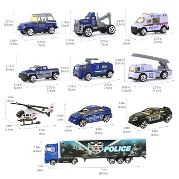 Truck & Mini Lydinio Diecast Automobilis 1:64 Masto Modelį, Žaislai, Transporto Priemonės Saugojimo, Sunkvežimių Gaisrinės Automobilį, Policijos Žaislai Vaikams Berniukai }
