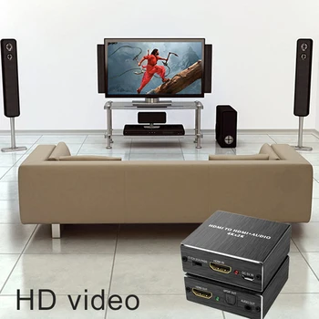 HDMI-suderinamas su SPDIF+R/L HD Audio Converter Adapteris 5.1 Optinio Pluošto Splitter 2K 4K