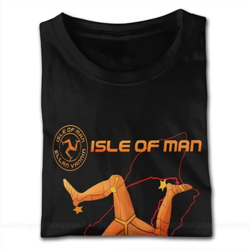 Motociklo Isle Of Man TT Logo Tee Vyrų s 3-6XL trumpomis Rankovėmis, Geltona O Kaklo Marškinėliai