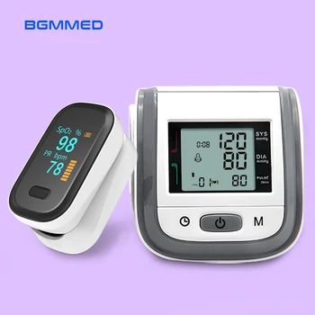 BGMMED Medicinos Piršto Pulse Oximeter & LCD Riešo kraujospūdžio Šeimos Sveikatos Priežiūros Kelionės Paketai