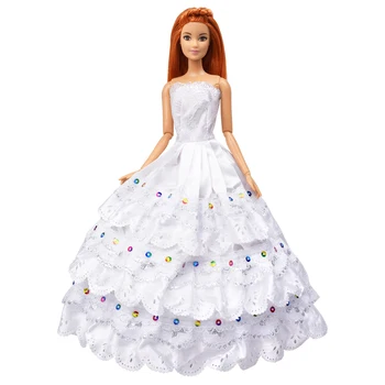 4 Vnt/set Išskirtinį Vestuvių Suknelė Mados Šalis Suknelė Princesė Suknelė Mišraus Stiliaus ir Spalvos vakarinę Suknelę už 12 Colių Lėlės Drabužiai