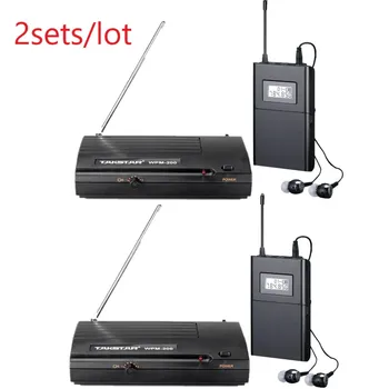 Didmeninė Naujas TAKSTAR wpm-200 Ausyje profesionaliojo Scenos Wireless stebėjimo Sistemos 2sets /daug 2receivers 2 siųstuvai 2 ausines,