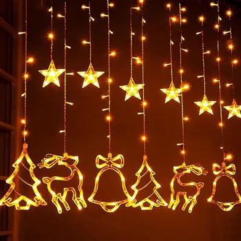 Briedžių Bell Styginių Šviesos LED Kalėdų Dekoro Namuose Kabo Girliandą Kalėdų Eglutės Puošimas Ornamentais 2020 Navidad Kalėdų Dovana Naujųjų Metų