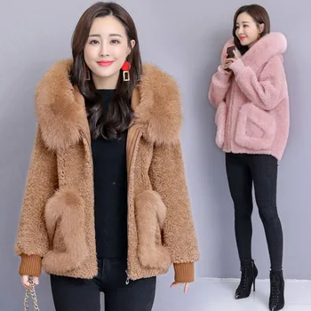WYWAN 2020 m. žiemos mada naujas kailis moterų atsitiktinis visas rungtynes, paltai moterims kailis trumpas stiliaus karšto pardavimo