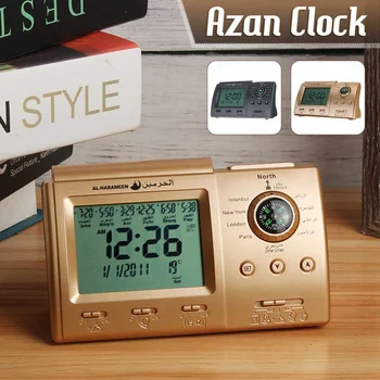 LCD Ekranas Žadintuvas Auto Islamo Musulmonų Maldos Azan Lentelės, Stalo Laikrodis Adhan Kalendorius Termometras Namų Puošybai Laikrodžiai