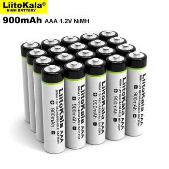 4-24PCS LiitoKala Originalus AAA NiMH Baterijos 1.2 V Įkraunamas Akumuliatorius 900mAh, Žibintuvėlis, Žaislai