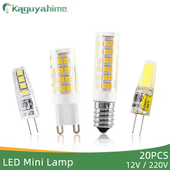 Kaguyahime 20pcs G9 LED Lemputė G4 Keramikos Pritemdomi Mini E14 Lemputės, Led Lempos AC 220V, 12V LED Lemputės G9 3W 5W 6W 9W 7W 10W Prožektorius