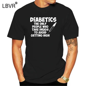 Laisvalaikio T-Shirt Diabetikams Tie Žmonės, Kurie Vartoja Vaistus, Siekiant Išvengti Vyrai Tee Marškinėliai Kieto Spalvų Marškinėlius Vyrams Unikalus, O Kaklo Grafinis