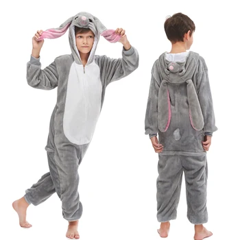 Žiemą Vaikai Vienaragis Kigurumi Pajama Vaikų Berniukų, Mergaičių Anime Panda Darbo Drabužiai Triušis Pijama Onesie Kūdikių Gyvūnų Cosplay Sleepwear