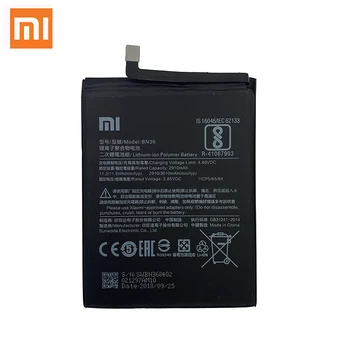 Xiao Mi Originalios Telefonų Baterijos BN36 Už Xiaomi 6X A2 Mi6X MiA2 M6X MA2 Aukštos Kokybės 3010mAh Telefono Baterijos Pakeitimas