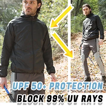 Dviračių Striukės Unisex Lauko ilgomis rankovėmis su gobtuvu Džersis apsauga nuo saulės, drabužiai Rainproof Švarkelis, Viršuje Ultra-Light