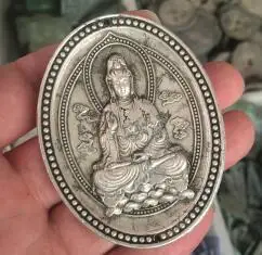 Buda Amitabha Budistų sidabro spalvos metalo amatų dovanos, namo apdaila