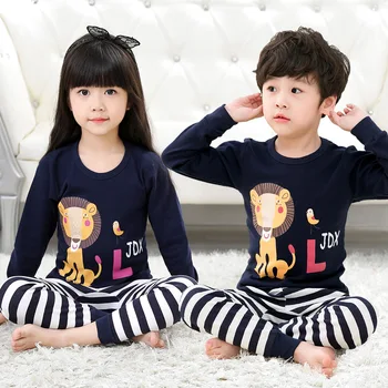 2019 Žiemos Vaikai Medvilnės Pižama Komplektas Baby Girl Drabužiai Vaikams, Cartoon Sleepwear Pyjama Enfant Berniukai Pijama Bamblys Inflant Naktiniai Drabužiai