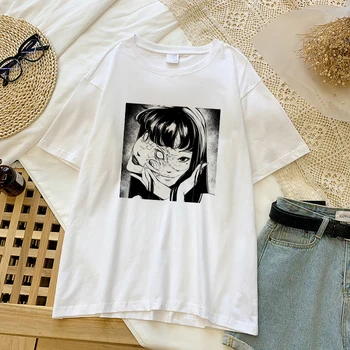 2020 Naują Atsitiktinis Mados O-kaklo Siaubas Animacinių filmų Streetwear T-shirt Moterims, Harajuku Grafinis Atsitiktinis Viršūnes Moterų trumpomis Rankovėmis Drabužius