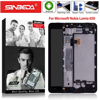 Originalus Microsoft Nokia Lumia 650 LCD Ekranas Jutiklinis Ekranas su Frame skaitmeninis keitiklis Surinkti RM-1152 RM-1154 RM-1109 RM-1113