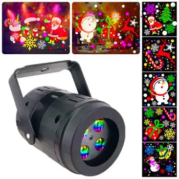 Kalėdų Projektoriaus Šviesos Spalvinga Sukasi Etape LED Vandeniui Diskoteka Žiburiai Sode Star Light Patalpų Apdaila