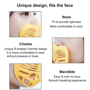 Kietas Lūpų Apsaugos Stovėti Orui Kvėpuoti Padidinti Nosies Apsauga 3D Kaukė Laikiklis Aukštos Kokybės, Greitas Pristatymas