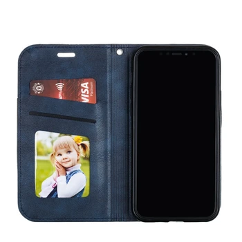 Geometrinis Flip Case For iphone 12 Mini Pro 11 Max XS XR X 6 7 8 Plius Kortelės Lizdas Magnetinio Odos Padengti iphone12 Atvejais Piniginės Krepšiai