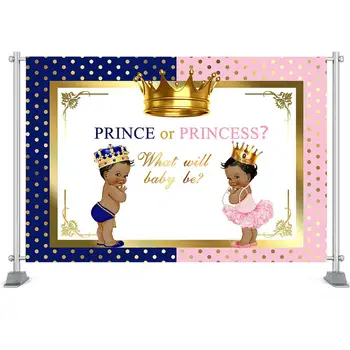 Princas ar Princesė Lyčių Atskleisti Fonas Royal Rožinės arba Mėlynos Užuolaidos Fotografijos Fonas Royal Lyčių Atskleisti Reklama