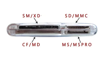USB2.0 SM kortelių skaitytuvas All in one SmartMedia SM Kortelių Skaitytuvas SD MMC SM XD CF, MS