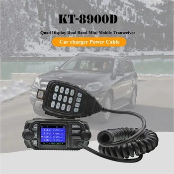 QYT KT-8900D Walkie talkie 25W VHF UHF Judriojo Radijo 2 būdu radijo Quad Ekranas, Dual band 