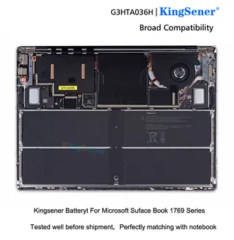 Kingsener G3HTA036H DYNK01 Nešiojamas Baterija Microsoft Surface Knygos 1769 Serijos 7.57 V 45.2 Wh/5970mAh Su Įrankiais
