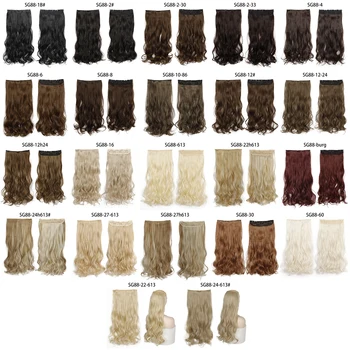 Azqueen 5 Įrašai Plaukų Pratęsimo Sintetinių Ilgi Tiesūs Hairpiece Haistyle aukštos temperatūros fibert Auksinės rudos spalvos juoda