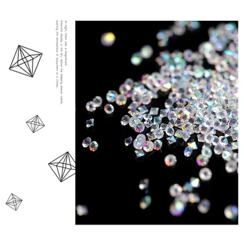 HNUIX 14000pc 3D nagų dailė dekoruoti cirkonio nagai masės uv gelio micro zircons kristalų, cirkonio akmenys ant nagų dekoras