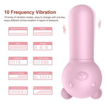 Mini Vibratorius 10 Greičių Vibruojantis Klitorio Stimuliatorius Sekso Žaislai Moterims, USB Įkrovimo Galingas Dildo Vibratorius Suaugusiųjų Žaislas