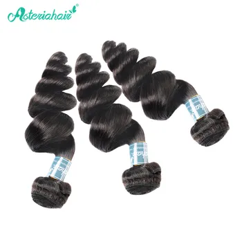 Asteria Plaukų 3 VNT Brazilijos Prarasti Banga Ryšulių 10-30 Colių Natūralus Juodas Žmogaus Plaukų Ryšulių Remy Plaukų Nemokamas Pristatymas