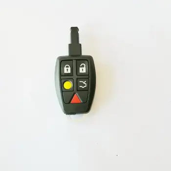 5 mygtukus Pakeisti Automobilio raktas su Lukštais Atveju Volvo XC70 XC90 V50 V70 S60 Auto Fob Priedai su Įdėklu Pūko Peilis