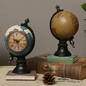Derliaus Dervos Pasaulio Modelio Su Laikrodžio Piggy Bank Pinigų Dėžutės Dekoravimo Reikmenys, Biuro Stalo Ornamentas Tellurion