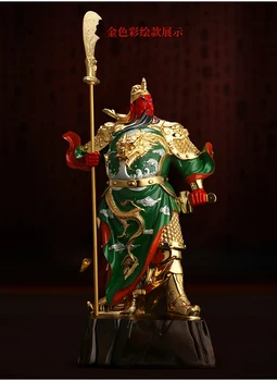 Didelis NAMŲ PARDUOTUVĖ, verslo Efektyvių Apsaugos Talismanas Pinigų Skolinimosi Kovos Dievo turtų Guan gong Guan di FENG SHUI statula