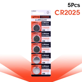 25PCS/ 5 Paketas CR2025 Mygtukas Baterijų DL2025 BR2025 KCR2025 Ląstelių Monetos 3V Ličio Baterija CR 2025 Žiūrėti Elektroninių Žaislų Nuotolinio