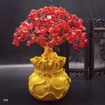 Bonsai Stilių Gausybę Sėkmės Feng Shui Gimtadienio Dovana, Namų Vyno Kabineto Dekoro Amatų Pinigų Medžio 
