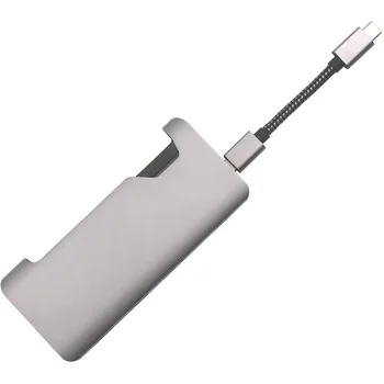 Nešiojamų 7 in 1 USB C Centru, Nešiojamieji kompiuteriai ir išmanieji telefonai, Display Port Ekranas 4K HDMI, RJ45 Gigabit Ethernet USB 3.0