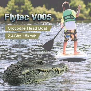 Flytec V005/V002 4CH 2.4 Ghz Elektros RC Valtis RTR Žaislas Įdomus Krokodilo Galva, Žaislai, Transporto priemonės Paauglys Modelis Žaislai Laivas Vaikams