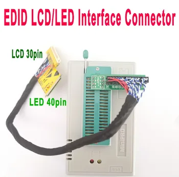 Nešiojamas EDID LED40pin LCD 30pin chip duomenų skaityti, rašyti kabelio jungtis, line TL866II PIJUS Programuotojas tl866ii plius programuotojas