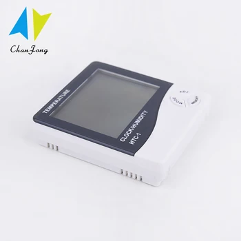ChanFong LCD Elektroninis Skaitmeninis Temperatūros, oro Drėgmės Matuoklis HTC-1 Namų Patalpų Termometras su Drėgmėmačiu Oro Stoties Laikrodis