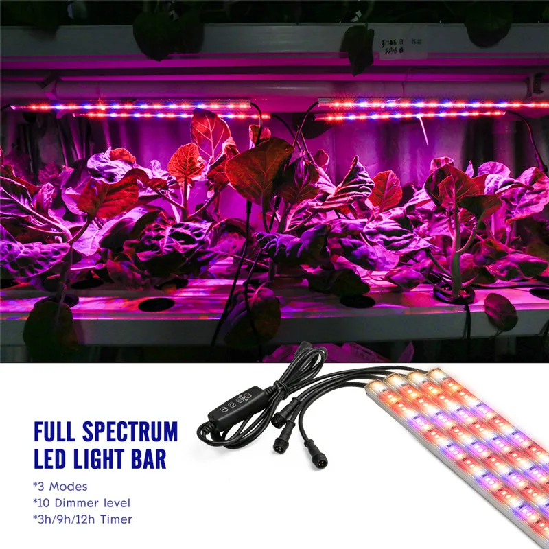 100W viso Spektro Led Grow Light Šviesos Juostelės Patalpų Lauko Augalų Daigų Apšvietimo Phytolampy su Laikmačiu/Dimmer/Maitinimo