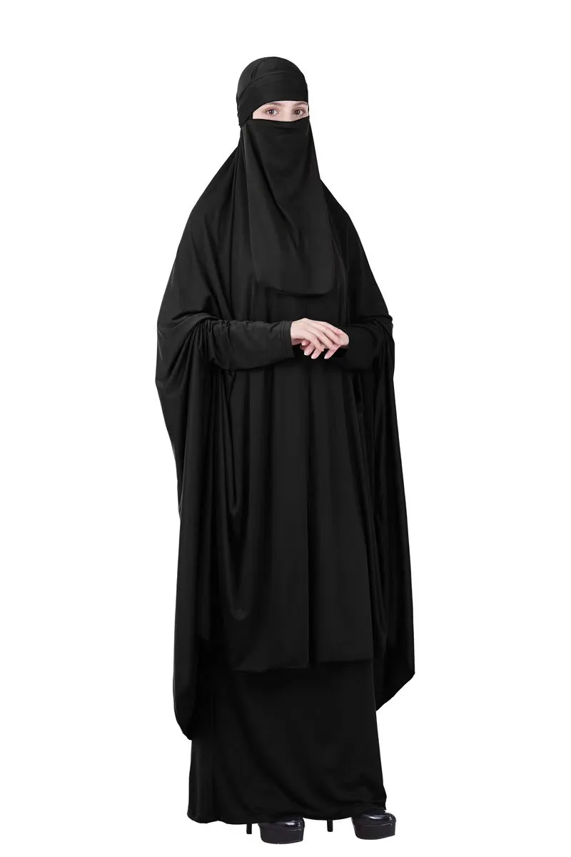 2020 Mados musulmonų Rinkiniai 3 gabalus moterų maldos suknelė khimar hijab islamo maldos drabužiai moterims niqab burqa meldžiasi drabužiai