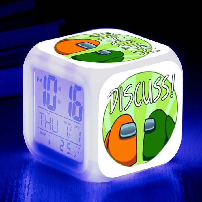 3D Žaidimas Spausdinti Žadintuvas Lemputė, Skaitmeninis Laikrodis-Žadintuvas Vaikas LED Laikrodis Spalva Pakeisti Lentelę Kūrybos Spalva Mažas Žadintuvas