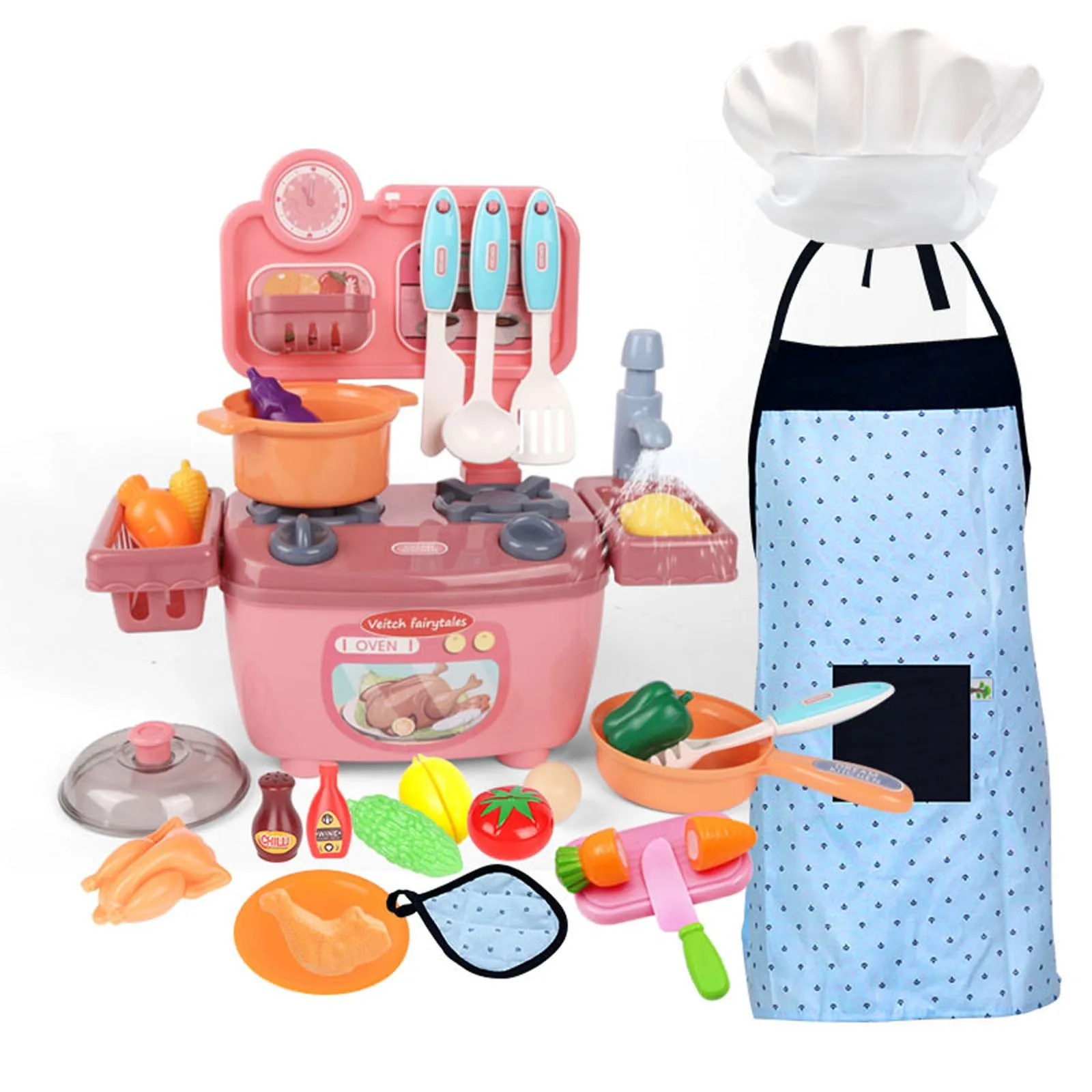 40# Mini Virtuvės Kriauklė Žaislai Virimo Virtuvėlės Virtuvės Reikmenys Virtuvės Komplektas Vaikams Virimo Žaisti Namuose Žaislas Mergaitei Berniukui Dovana
